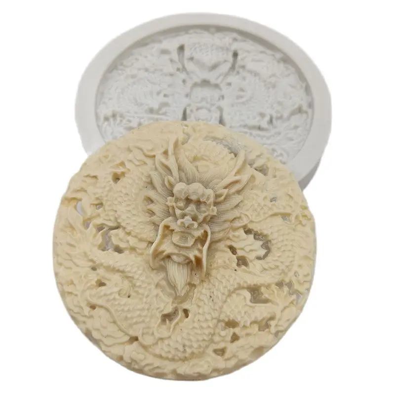 

China Dragon Shaped Silicone Mold Fondant Chocolate Epoxy Ornaments Soap Mold For Pastry Cupcake Decorating Kitchen Accessories