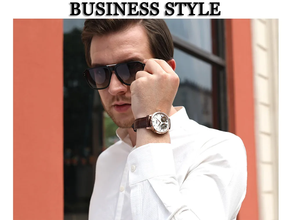 HAIQIN Men Mechanical Automatic Double Tourbillon Calendar Stainless Steel Wrist Watches Top Brand Luxury Military Male Clock