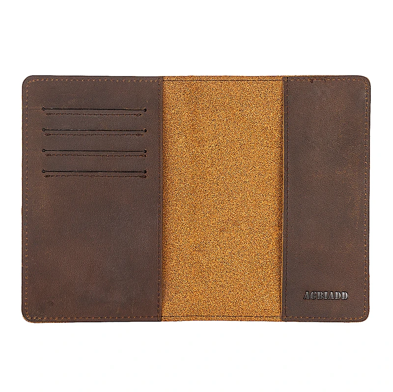 Russian Federation and CCCP Genuine Leather Passport Cover Retro Business Card Holder Men Credit ID Holders | Багаж и сумки