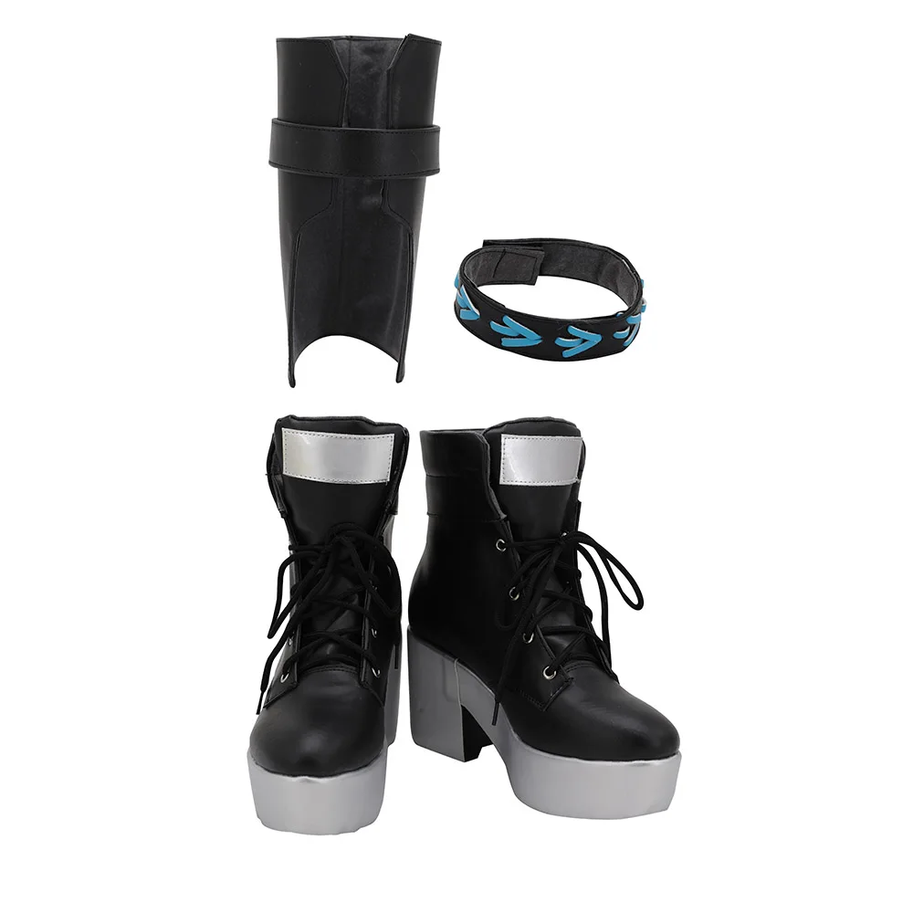 Черные ботинки на высоком каблуке для косплея