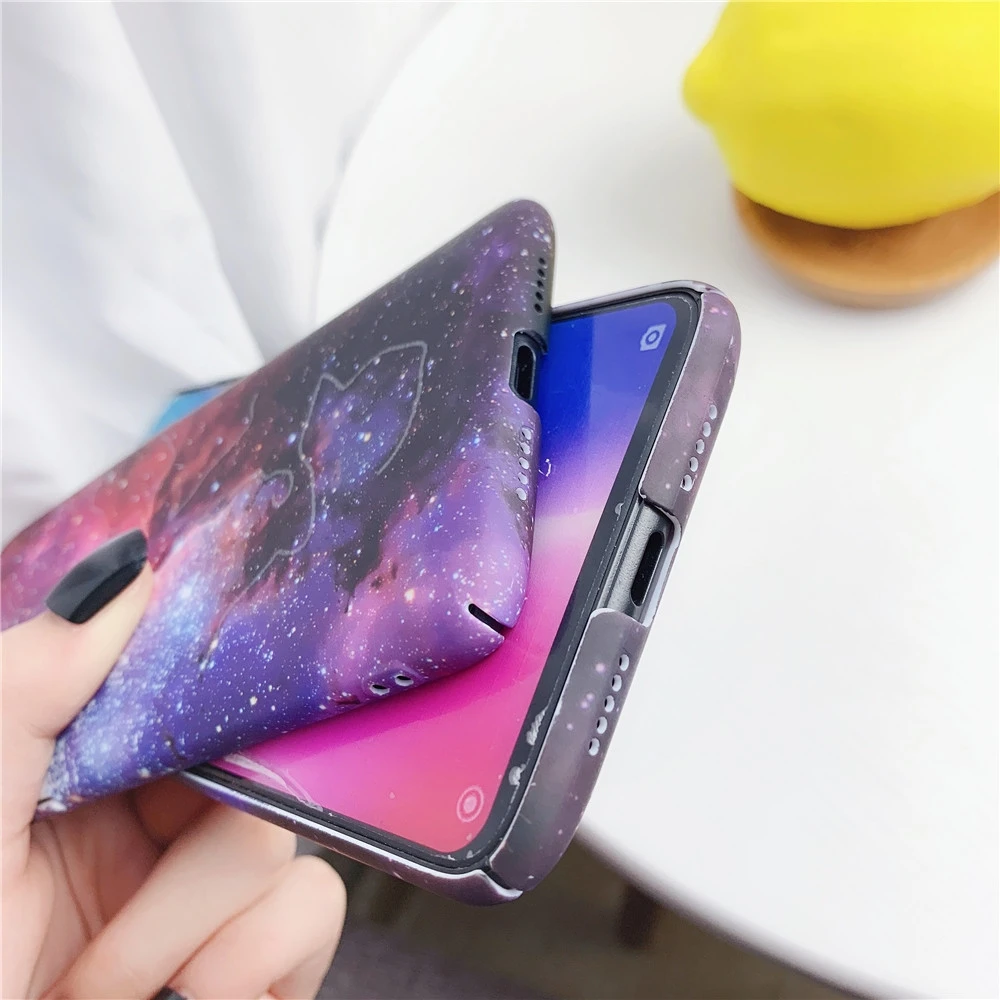 Светящийся чехол для Xiaomi Mi 9 8 Mi9 Mi8 Redmi Note 7 Pro Матовый Жесткий ударопрочный с HD