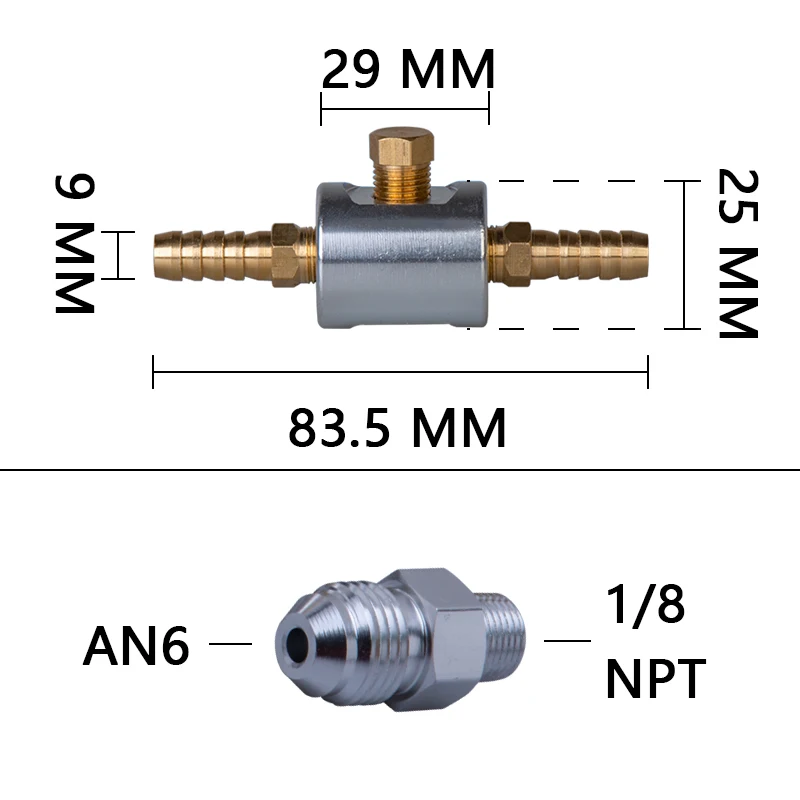 1/8 NPT топливное давление измерительный адаптер kit для топливных систем раннего
