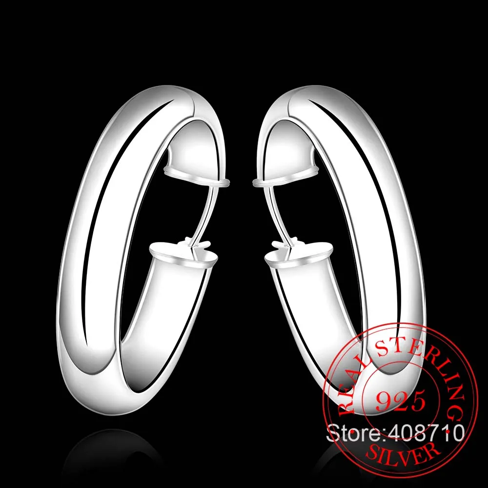 Новые серебряные серьги кольца 925 пробы женские для женщин свадебный подарок