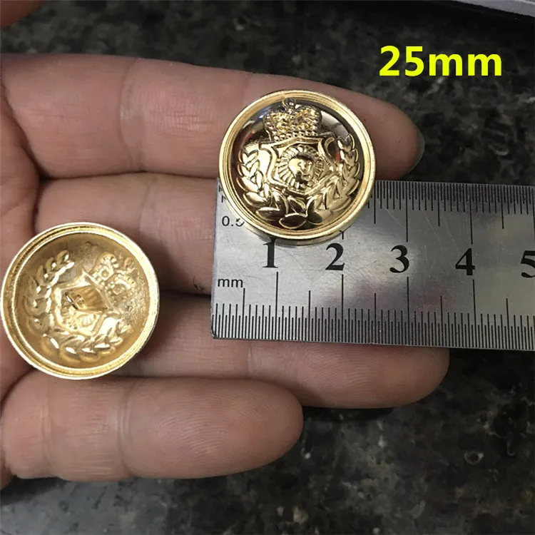 Металлическая пуговица в форме короны аксессуары из сплава золота и серебра для