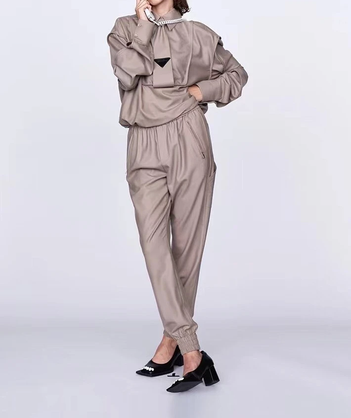 

Дизайнерская одежда с принтом на завязках, свободная блузка или брюки на шнуровке, комплект для женщин на весну и осень