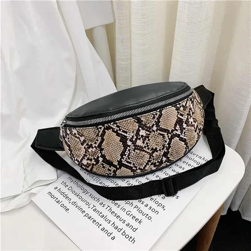 Женская поясная сумка Serpentine короткая нагрудная на молнии для женщин
