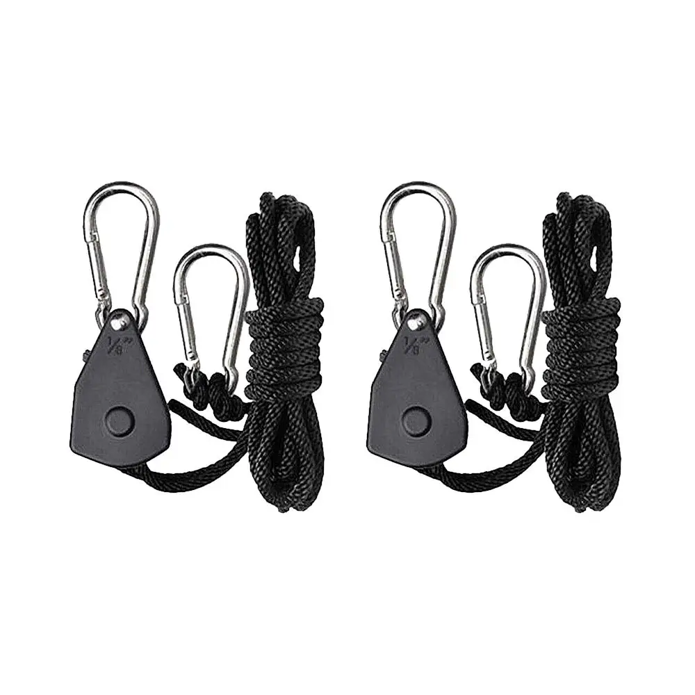 2x Регулируемый сверхмощный крючок веревка набор аксессуаров вешалка с храповым