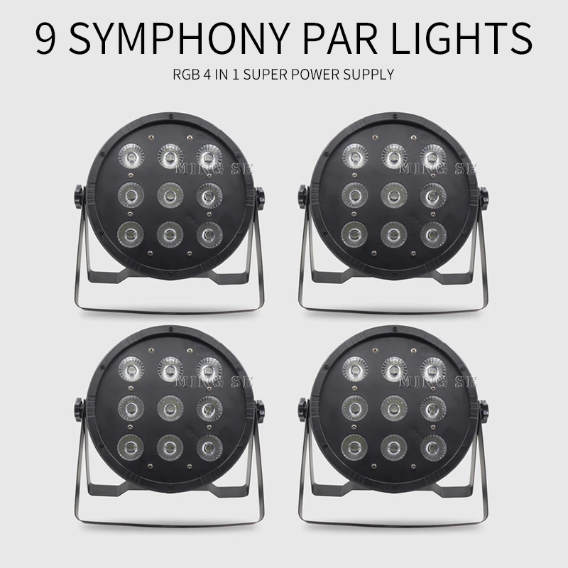 Плоские светодиодные прожекторы Par 4 шт./лот 9x12 Вт 9*12 RGBW в 1 PAR DMX512 контрольные