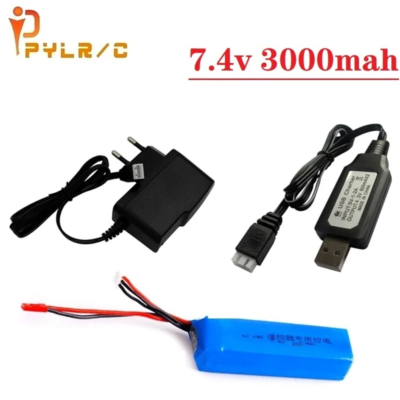 Teranty Power 7.4V 3000mah Lipo Battery + Charger For Frsky Taranis X9D Plus Transmitter Remote Controller Spare Parts