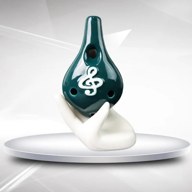 6 отверстий узор для прослушивания музыки Ocarina глазурь маленькая длинная трубка
