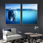 Скандинавский простой Арктический снег, айсберг, океан, пейзаж, холст, живопись, постер, настенный художественный принт для гостиной, интерьер, украшение для дома