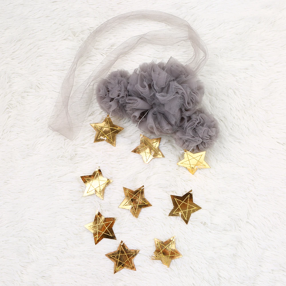 Подвесное украшение в виде облаков и звезд для детской комнаты ручная работа