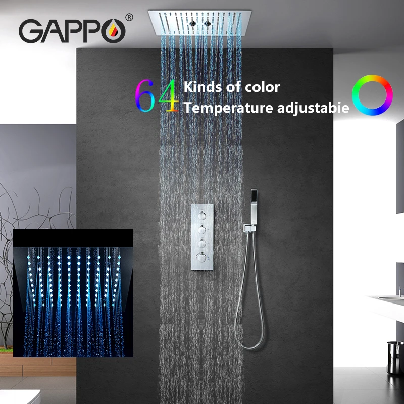 Смесители для душа GAPPO латунный кран настенный Водопад ванной комнаты набор со