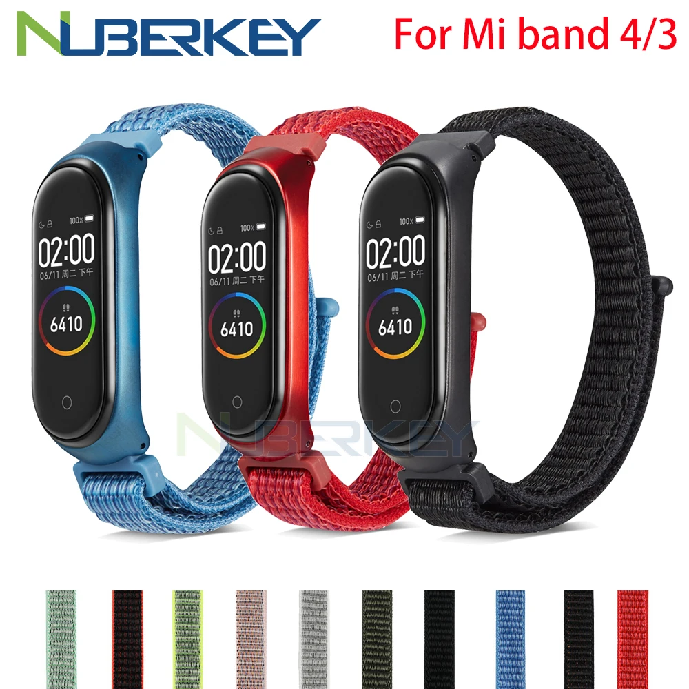 Нейлоновая петля сменный Браслет для Xiaomi Mi band 3 спортивный браслет дышащий ремешок для Xiaomi Mi band 4 Смарт часы аксессуары