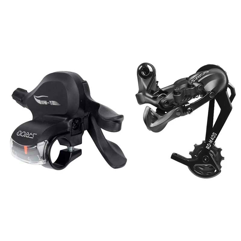 

Bikein Pro 1pcs 10/11 Speed Bike Long Rear Derailleur & 1pcs 11 Speed Trigger Shifters Transmission Shift with Cable