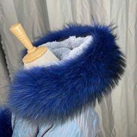 real raccoon fur collar womens 100 natural fur gray collar real fur shawl raccoon collar fur scraves royal blue