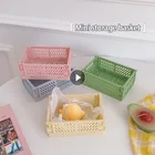 Складная корзина для хранения, цветной органайзер для хранения, настольный органайзер для канцелярских принадлежностей, домашний пластиковый контейнер для хранения