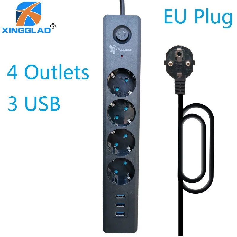 Удлинитель электрический с 3 USB-портами 1 8/3 м медным кабелем | Электроника