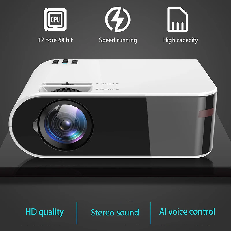 Портативный мини проектор W18 HD 1080P домашний кинотеатр для офиса с европейской
