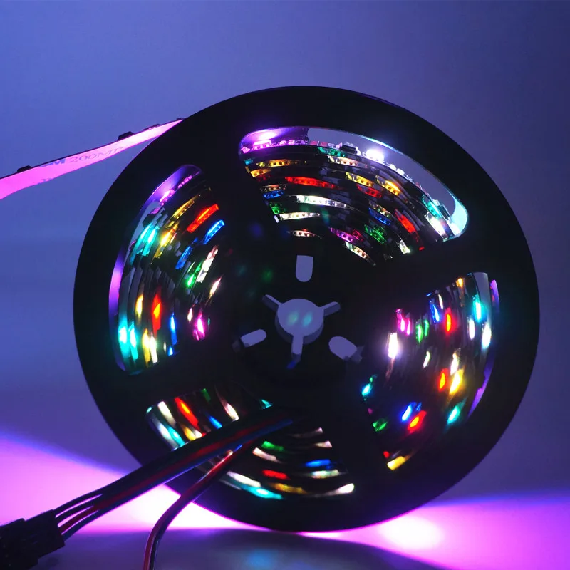 5 м/рулон DC5V WS2801 мечта Цвет 12 мм 5050 RGB Светодиодные ленты прибор приемно 32LED/m