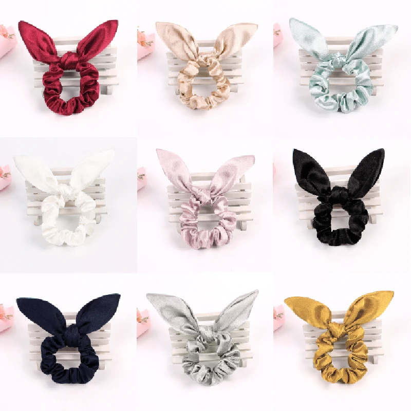 Креативные милые резинки для волос с ушками кролика эластичные резинка