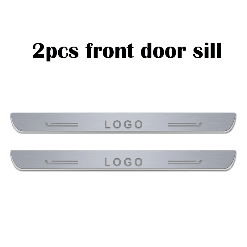 front 2pcs pattern3 Светодиодный порог для Toyota Land Cruiser 200, Накладка на порог педали, автомобильный светильник, аксессуары - Название цвета: front 2pcs pattern3