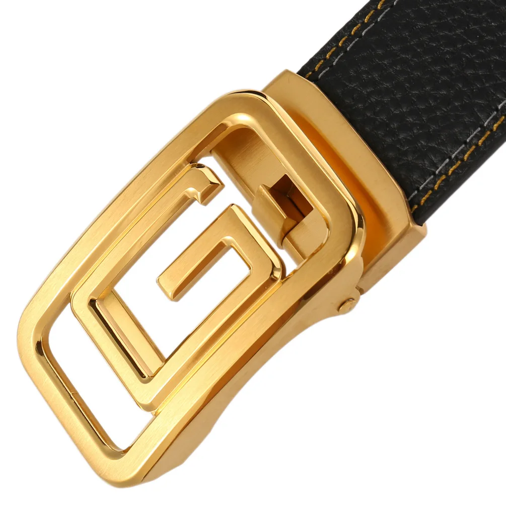 2022 fashion high quality new stainless steel men's first layer belt casual gg belt women luxury designer brand Automatic buckle