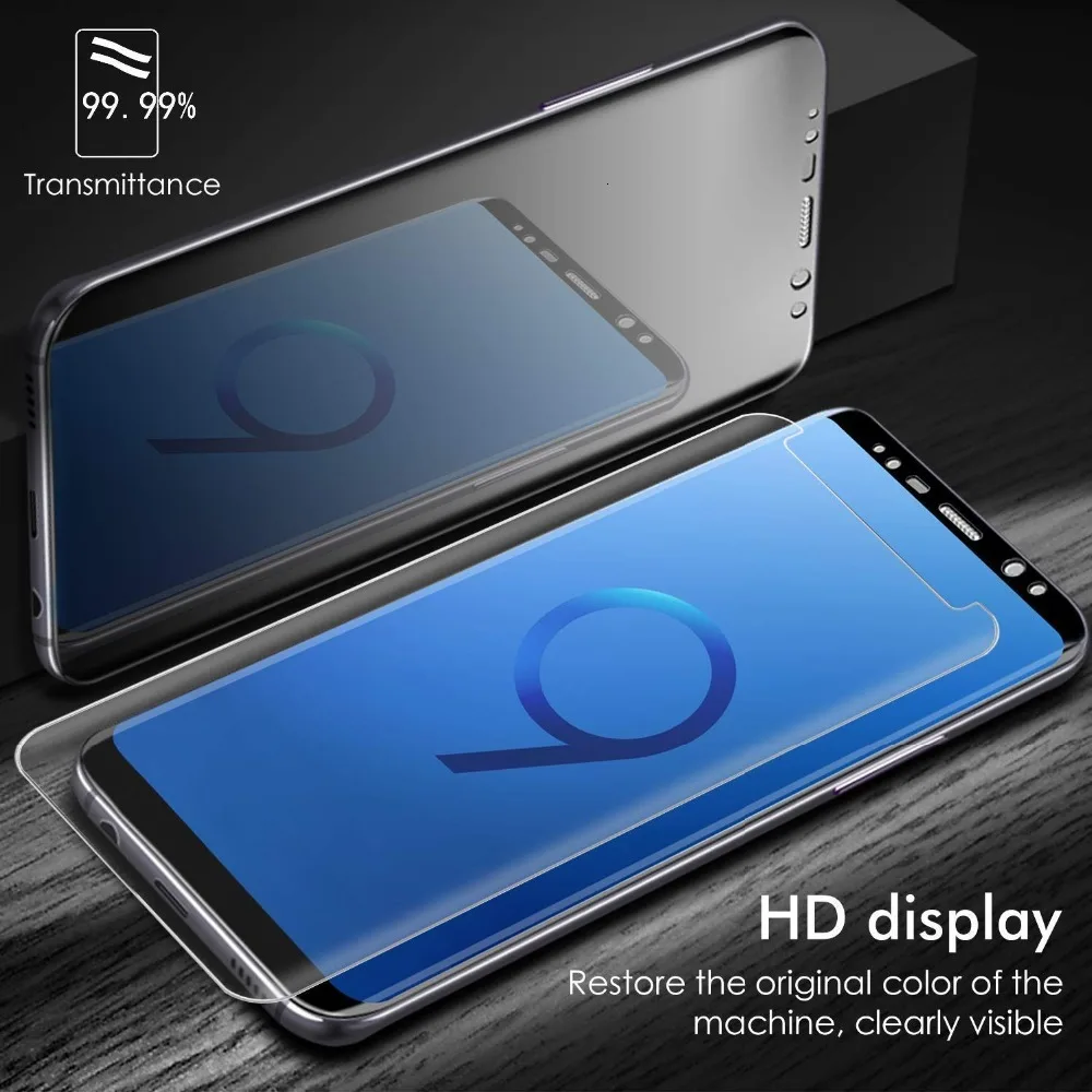 Защитное стекло закаленное 3d с закругленными краями для SAMSUNG Galaxy S7 Edge S8 S9 10 Plus Note 8 9