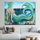 5D алмазная живопись Power Of The Ocean, вышивка с изображением русалки, мозаика, вышивка крестиком, семейный Декор