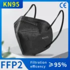 Респираторная маска fpp2, 10-100 шт., Европейская сертификация ffp2mask ce kn95, черная маска ffp2, многослойная, 5 слоев