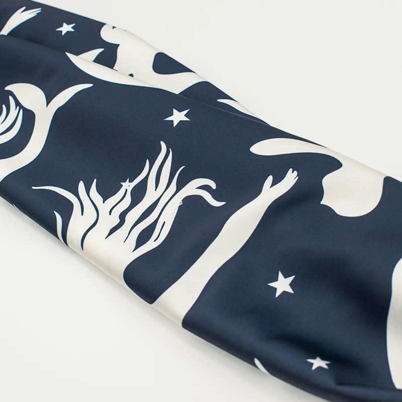 Русалка на темно-синих цифровых фотоэлементах Для платья тканевая Ткань Шитья |