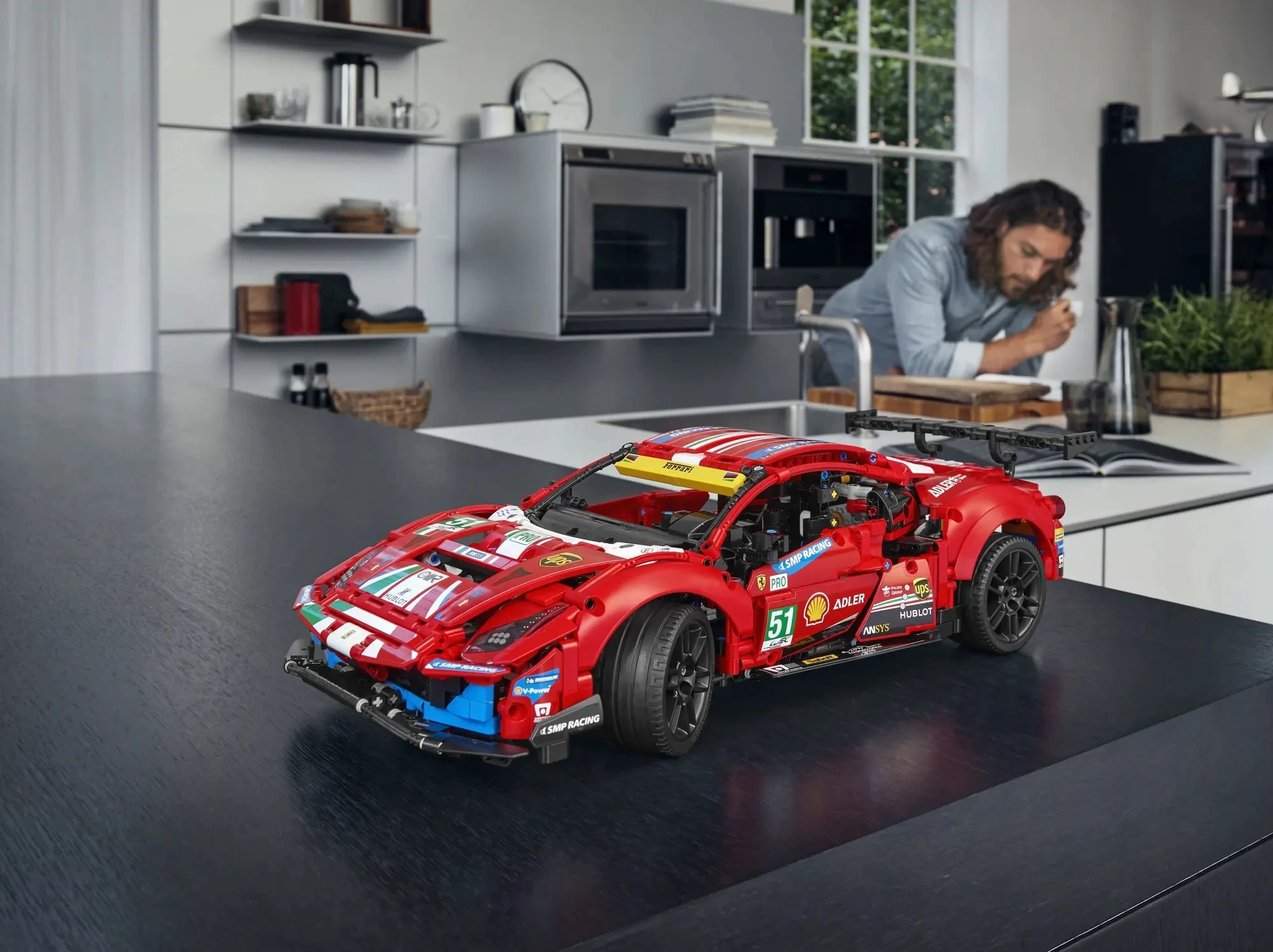 

Technic Series Super Race Car 488 GTE Model Building Blocks Bricks Educational DIY Toys Christmas gift fit 42125 42056