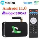 ТВ-приставка UGOOS X4 Pro, Android 11 Amlogic S905X4 LPDDR4 4 ГБ 32 ГБ AV1 CEC HDR 1000M BT4.0 OTT 4K TV BOX X3 Plus 4G 64G, медиаплеер