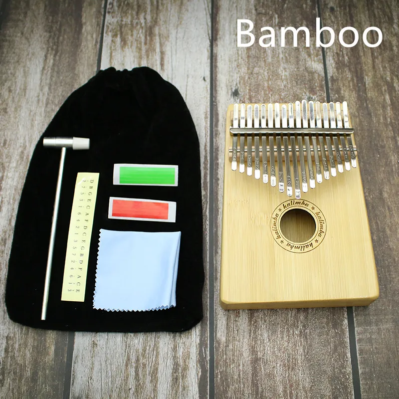 

17 Key Kalimba African solid Mahogany Thumb Finger Piano Sanza 17 keys Solid Wood Kalimba Mbira Thumb