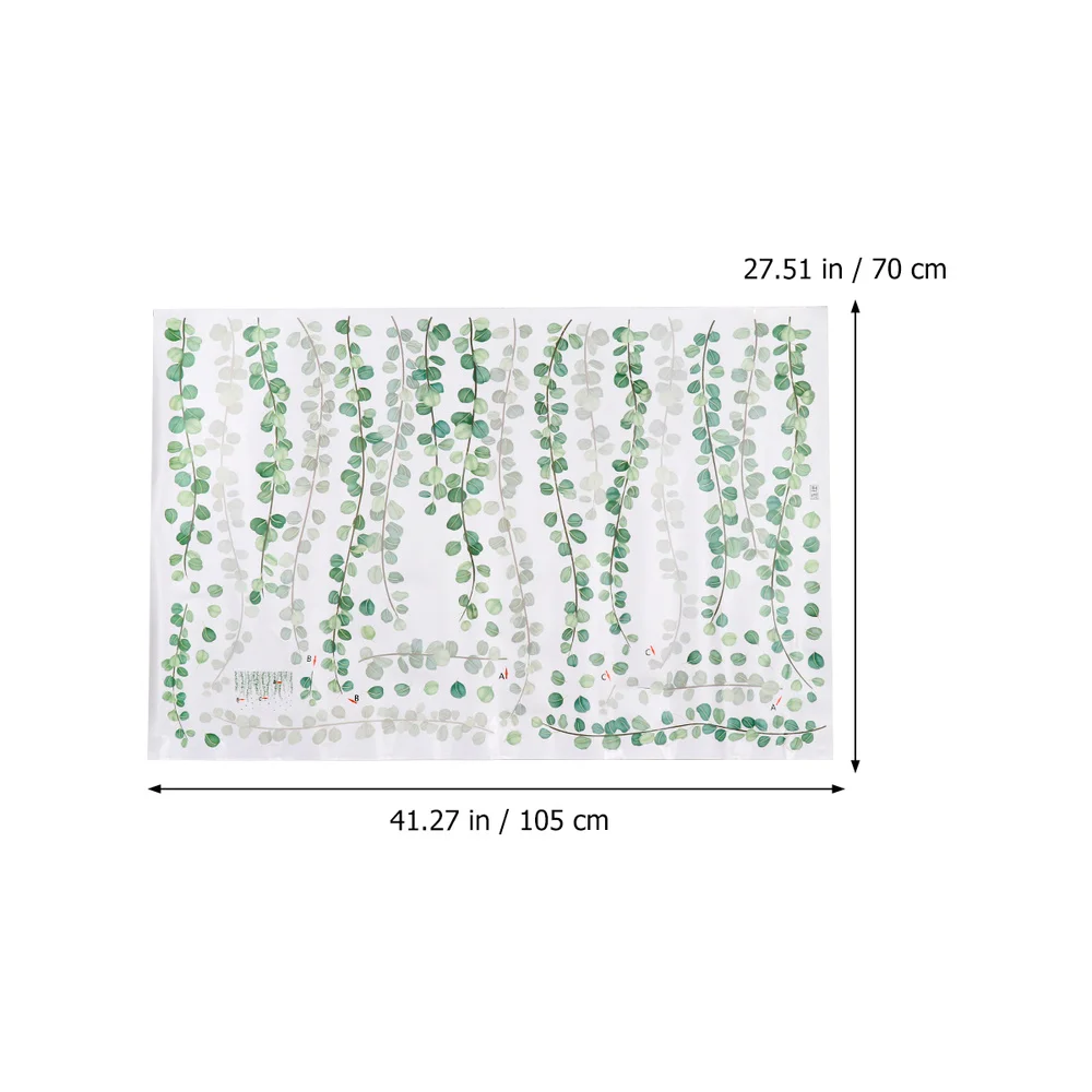 

1Pc Nordic Style Self-adhesive Wall Decal Natural Green Plant Wall Sticker