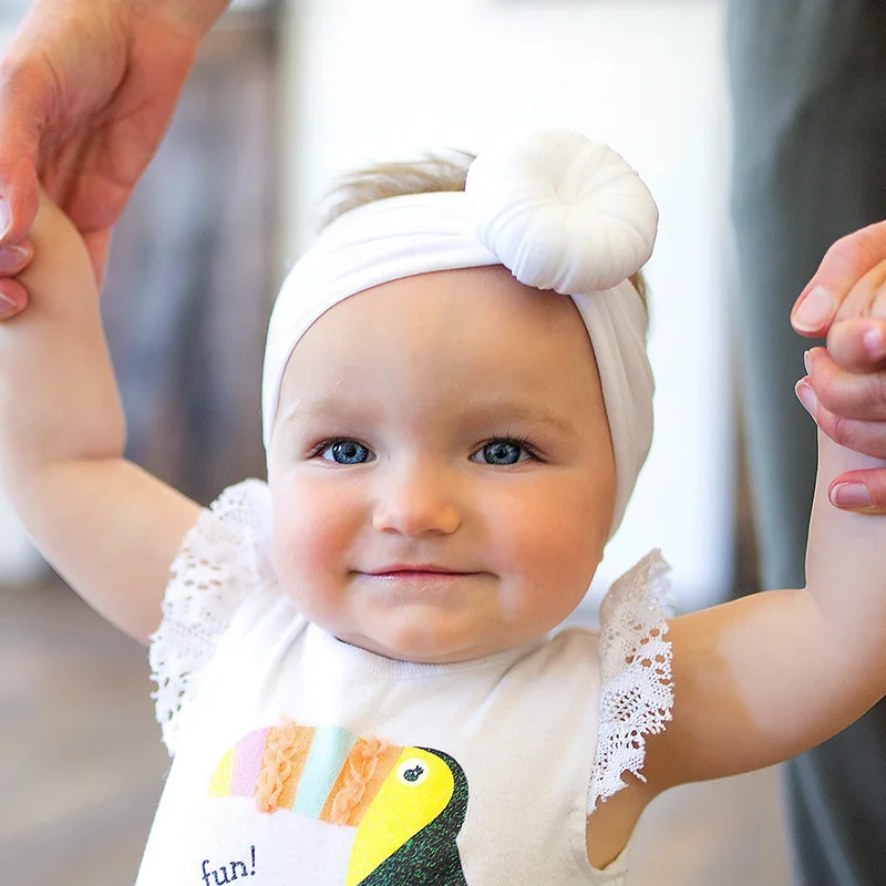 Пончик нейлоновая Детская повязка на голову эластичная для новорожденных мягкие