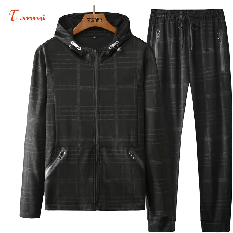 В клетку с капюшоном рисунком спортивный Спортивный костюм 62% Вискоза Для мужчин