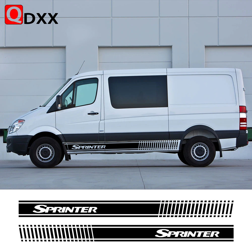 

2 Pcs Lot Car Stickers Motorhome Stripes Camper Van Sport Styling Graphics Vinyl Decals For Mercedes Benz Sprinter Accessories