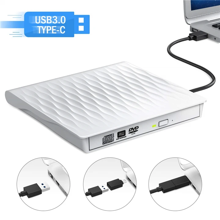 YAHEY USB 3,0 type C Внешний привод CD/DVD RW горелки оптический писатель плеер для Apple Mac book Pro Air ноутбука Windows диски