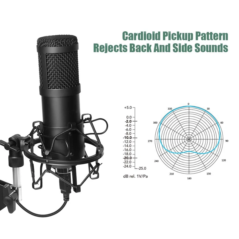 Usb потоковый Podcast Pc микрофон профессиональный студийный кардиоидный