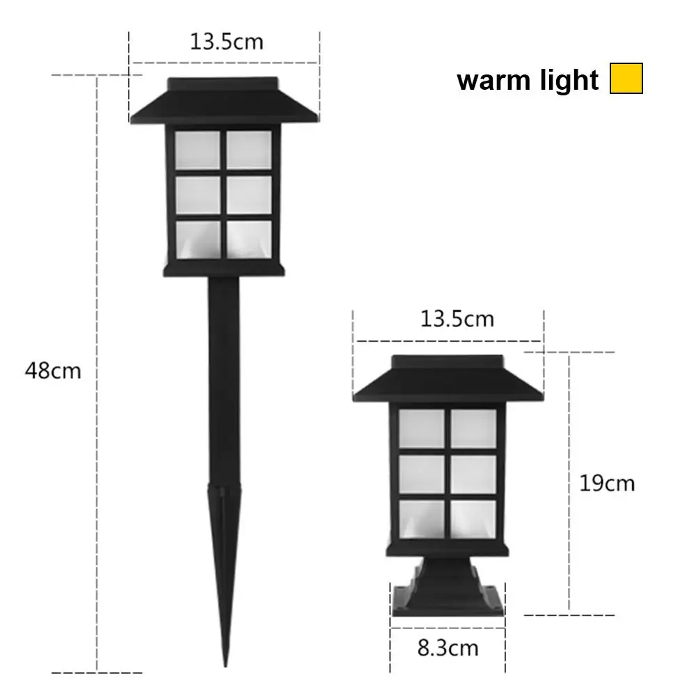 

2Pcs/Set Solar Street Lights Ground Landscape Lamp Home Garden Park Decorative Lamp Sunlight Waterproof Lawn Lamps Light Sensor