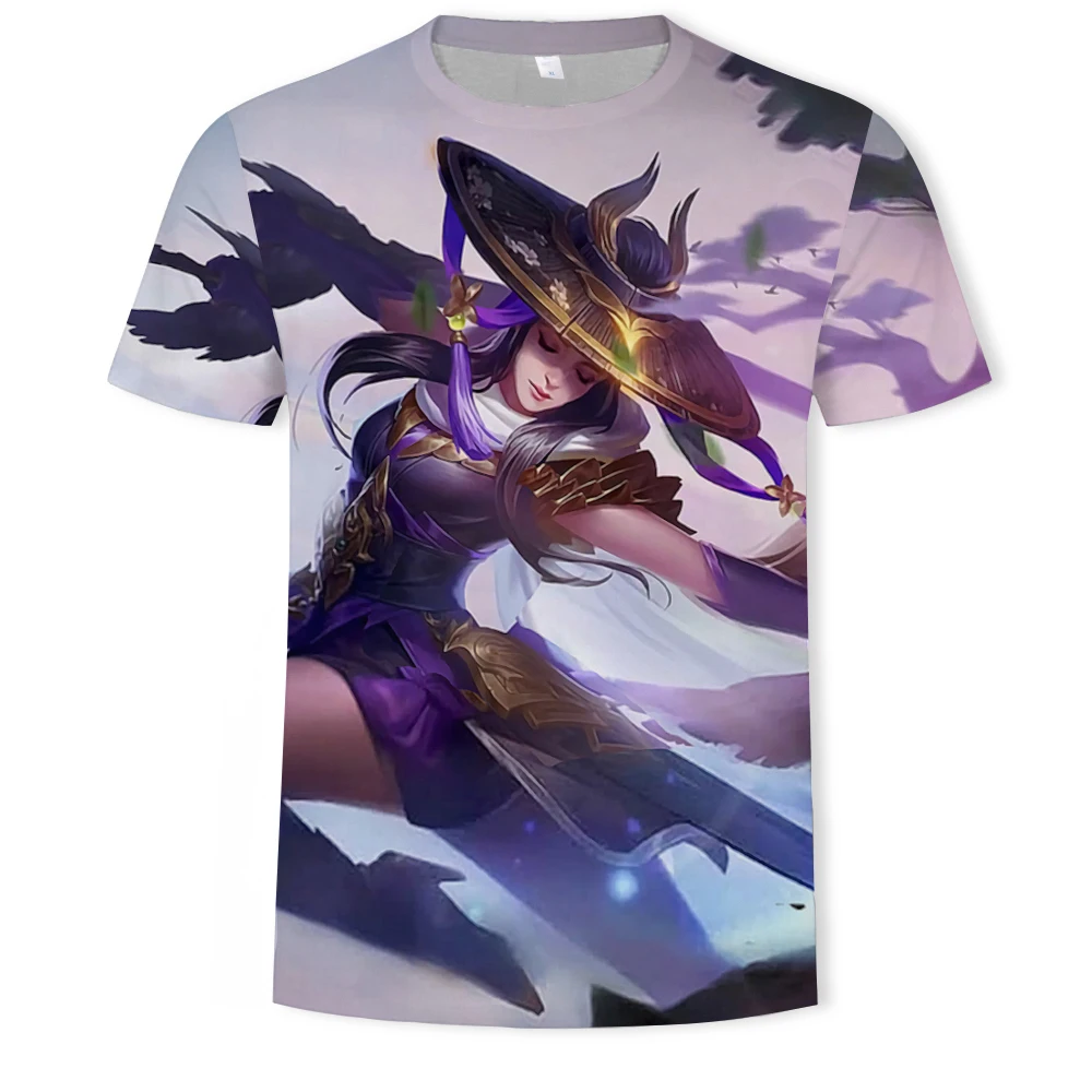 

O-neck breathable summer hot sale men's and women's T-shirt fashion game series 3D printing fashion casual sports T-shirt short