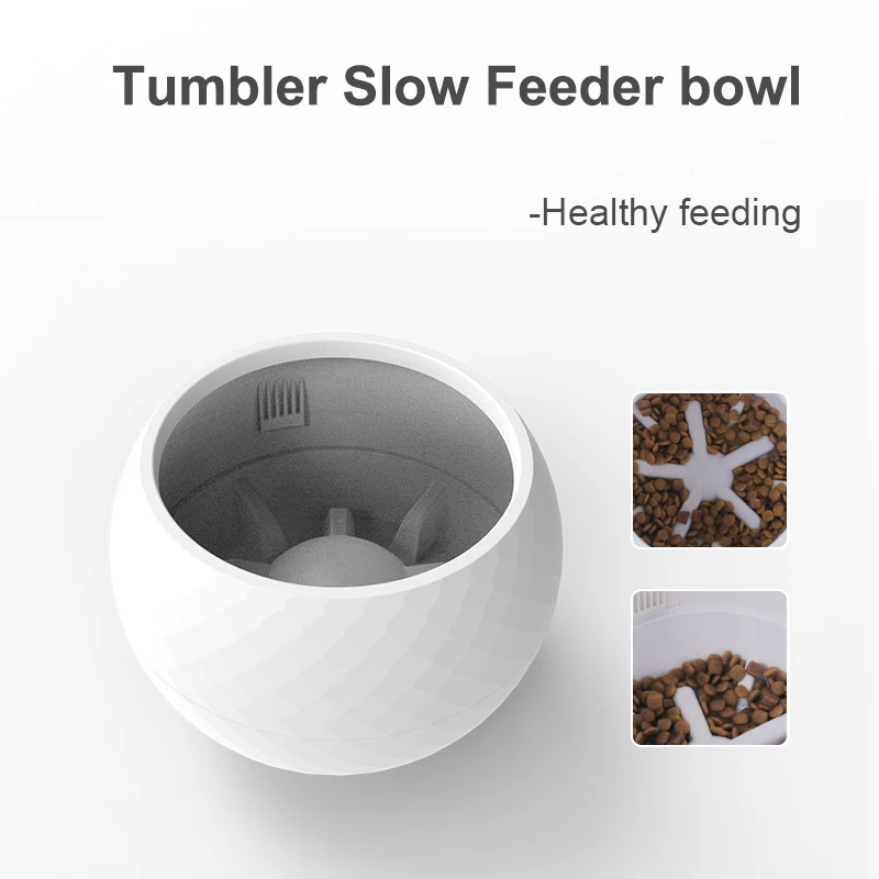 

Newly Wobbling Moving Food Bowls Anti-Choking Dog Slow Feeder Bowl Durable Pet Slow Eating Food Feeding Bowl TE889
