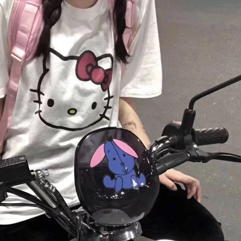 Футболка Sanrio Y2k женская с рисунком Hello Kitty Повседневная Свободная футболка