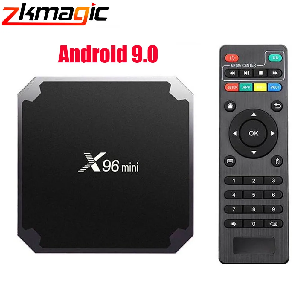 X96 Мини Смарт Android ТВ BOX Amlogic S905W 4 ядра к Media Player 2 ГГц Wi Fi X96mini 9 0 Декодер каналов