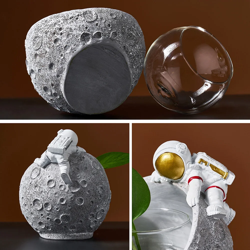 Астронавт Смола гидропонная ваза для цветов модель украшения персонажа