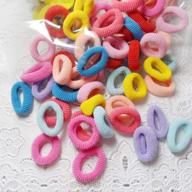 1 сумка для детей Милые разноцветные эластичные резинки волос Резинки девочек