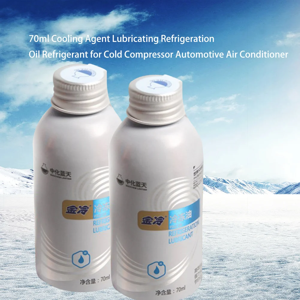 

70ml R134a Cooling Agent Lubricating Refrigeration Oil Refrigerant For Cold Oil Compressor Automotive Maintaining Tools