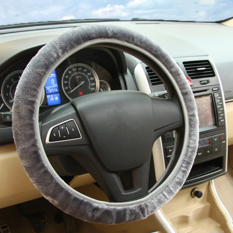 Высокое качество чехол рулевого колеса автомобиля из мягкого натурального