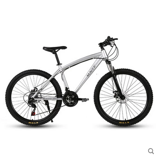 A silver X-Front бренд 21/24/27 скорость 26*17 дюймов из углеродистой стали горный велосипед Спорт на открытом воздухе горный велосипед bicicleta MTB дисковый тормоз колеса велосипеда - Цвет: A silver